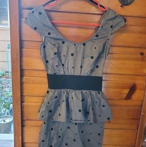 Frilly polka dot dress